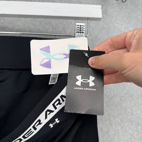 Under Armour Girls HeatGear Crop Legging Size XL Black Outdoor Quick Dry NEW - Picture 5 of 12